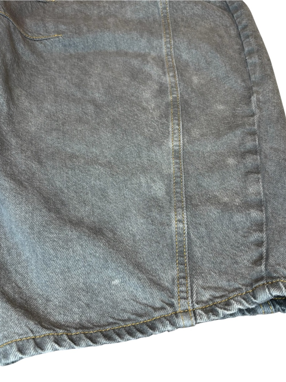 We The Free Good Luck Mid-Rise Barrel Jeans 27 Splatter Gray Baggy Wide Grunge - Picture 10 of 16